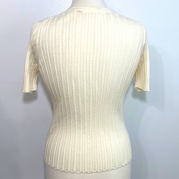 Helmut Lang Fine Ribbed Wool Crewneck Sweater Top Size Large - Picture 5 of 7